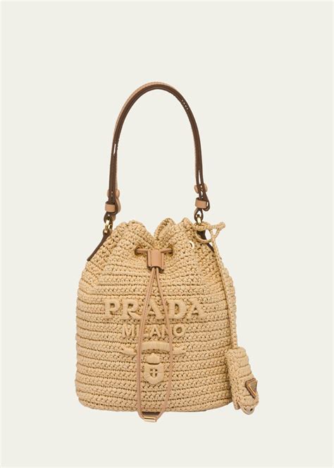 black shiny prada bag|Prada raffia bucket bags.